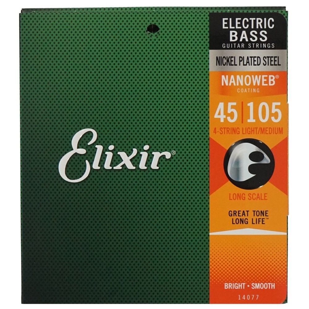 Elixir エリクサー 14077 NANOWEB 4-String Light/Medium Long Scale