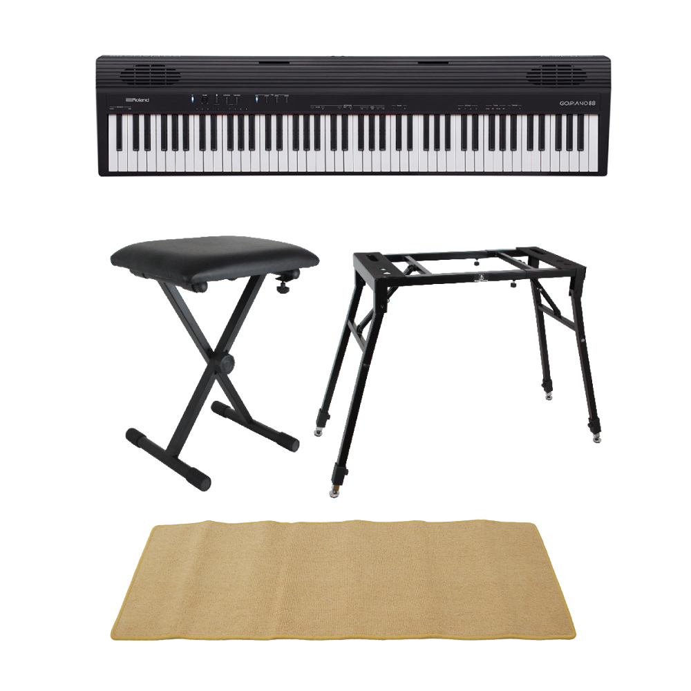 Roland Go Go Piano エントリーキーボード ピアノ 鍵盤 スタンド 椅子 マット付きセット 新品 送料無料 楽器検索デジマート