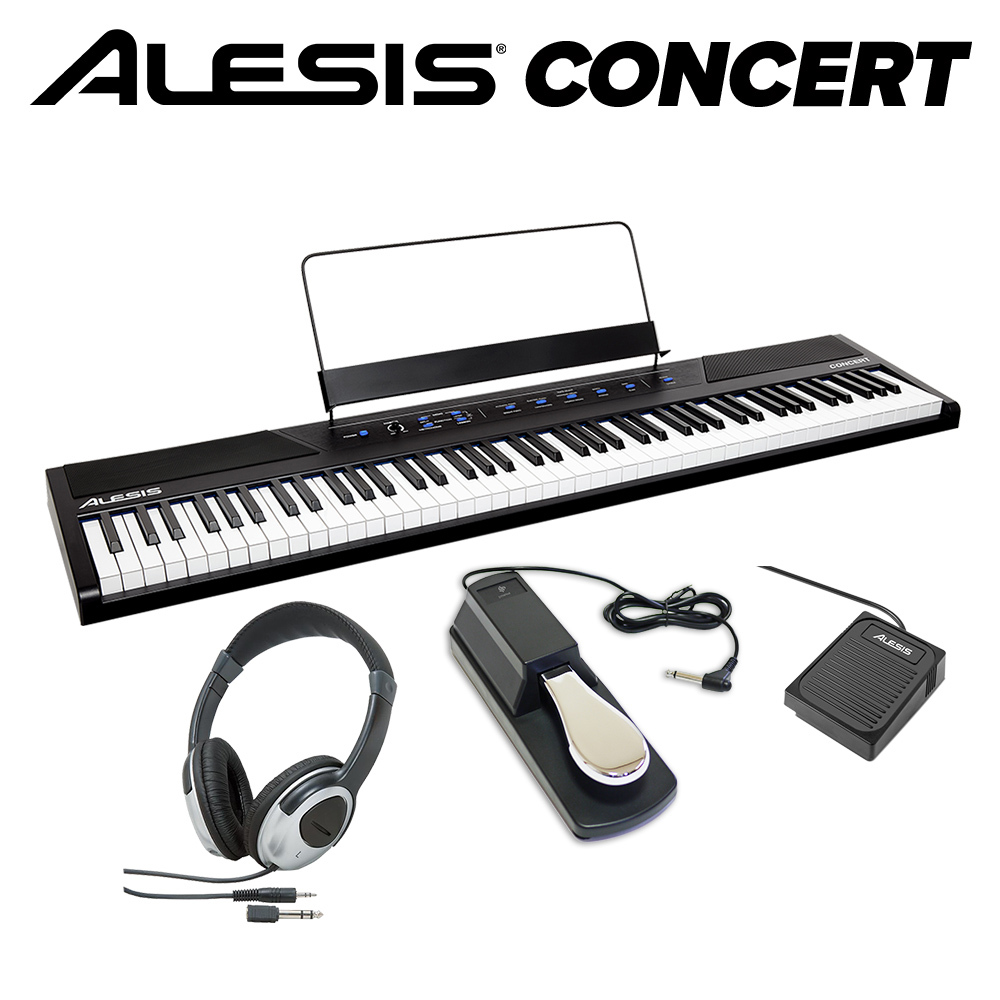 ALESIS Concert 本格ペダル+ヘッドホンセット 電子ピアノ フルサイズ