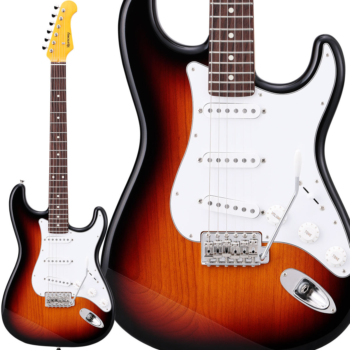 HISTORY HST-Standard 3TS 3Tone Sunburst ハムバッカー切替可能