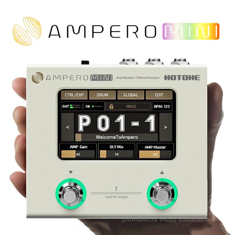 HOTONE AMPERO Mini Amp Modeler & Effects Processor 【在庫 