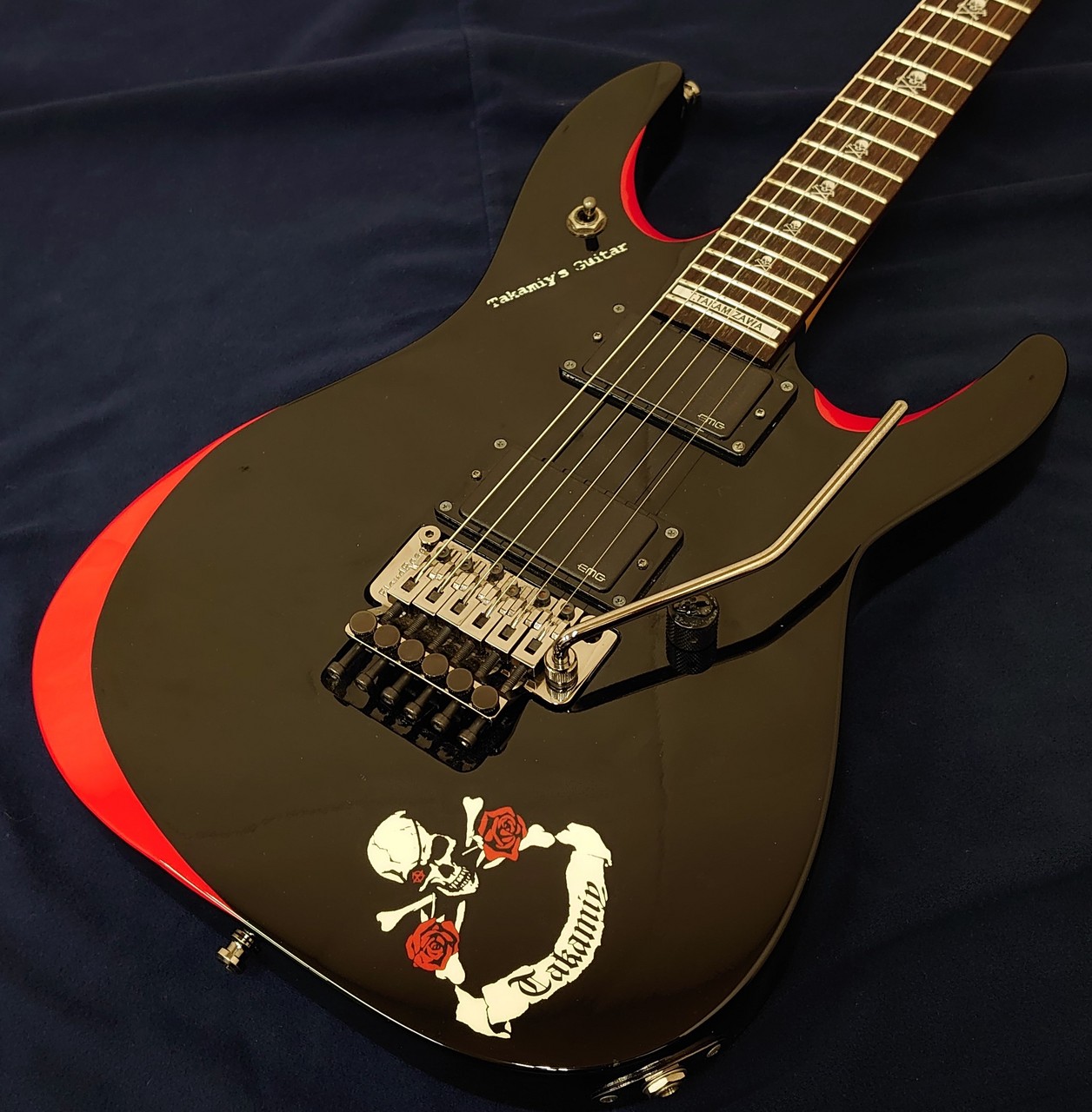 O.Z.Y Takamiy's Guitar / Black w/Red bevel with Original Hard Case（中古