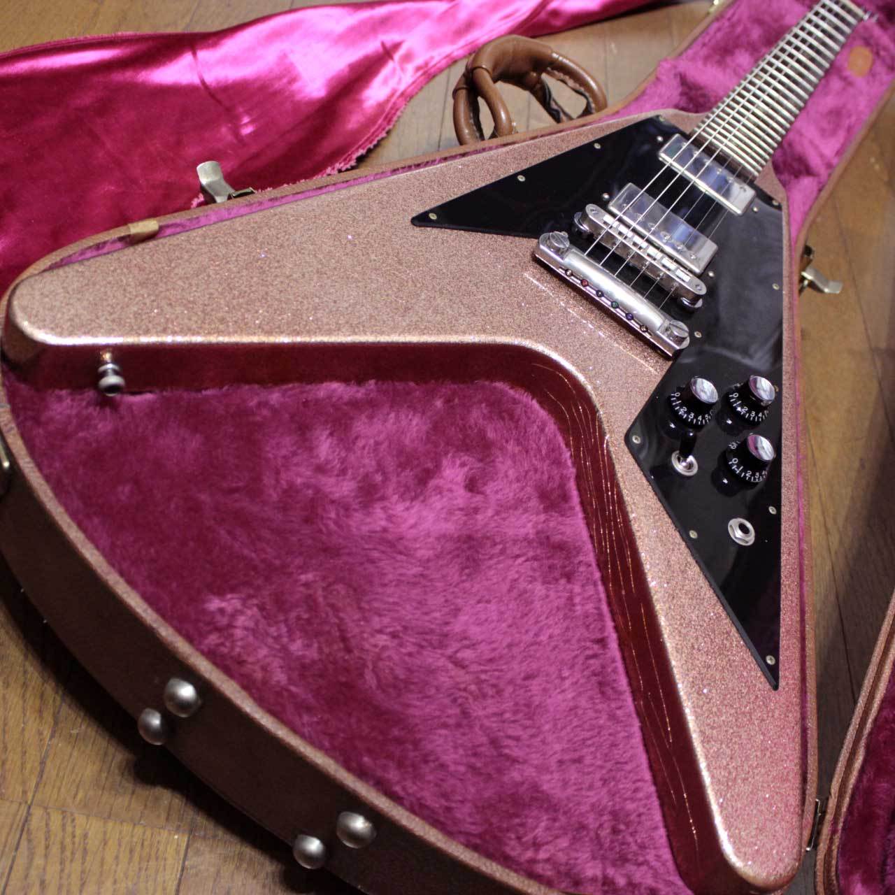 Gibson Custom Shop 67 Flying V Pink Champagne Metallic ピンク シャンパン メタリック1997年製です 中古 楽器検索デジマート