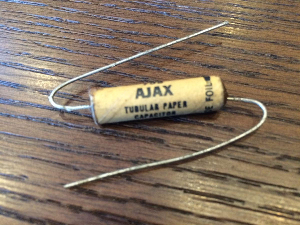 Vintage Ajax ビンテージ Ajax Wax .022 200v コンデンサ 新品 レア