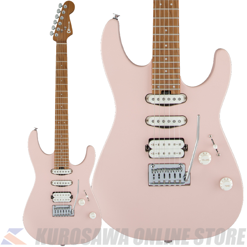 Charvel Pro-Mod DK24 HSS 2PT CM Caramelized Maple Satin Shell Pink