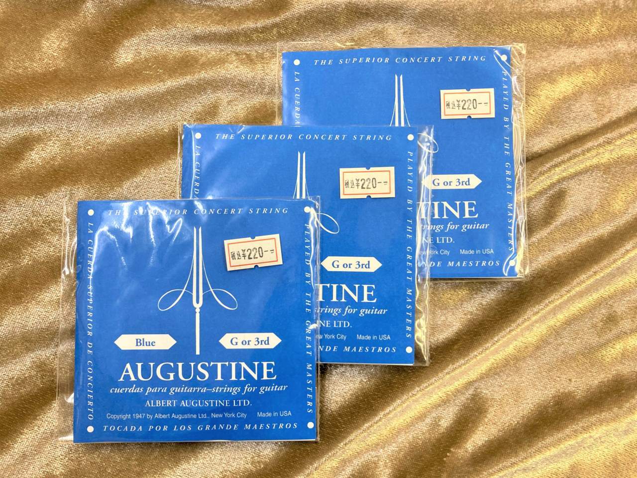 AUGUSTINE Classic Guitar String 3rd BLUE 3弦×3本セット クラシック