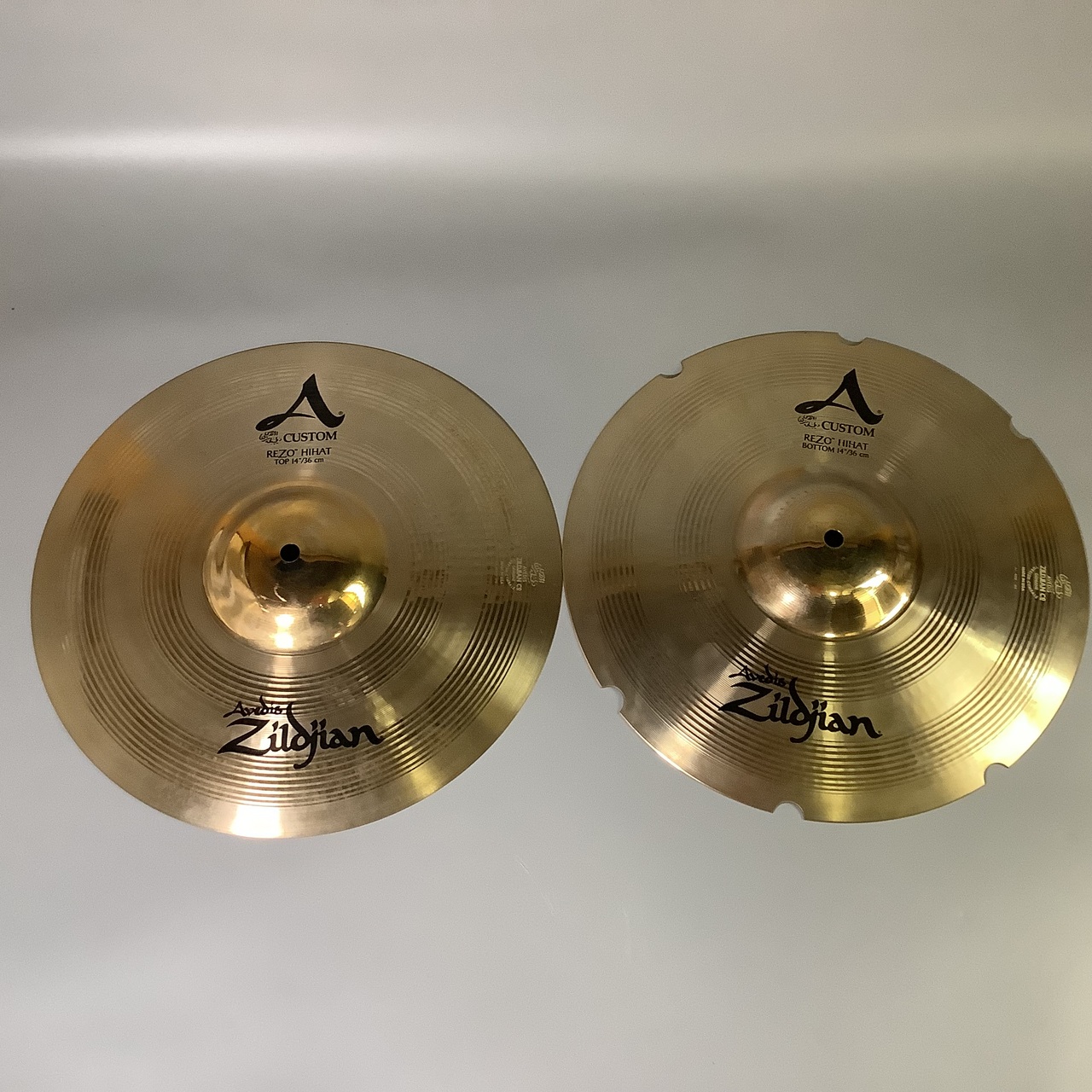 SABIAN HH 旧ロゴ 14 レギュラー ハイハット トップ ボトムセット-