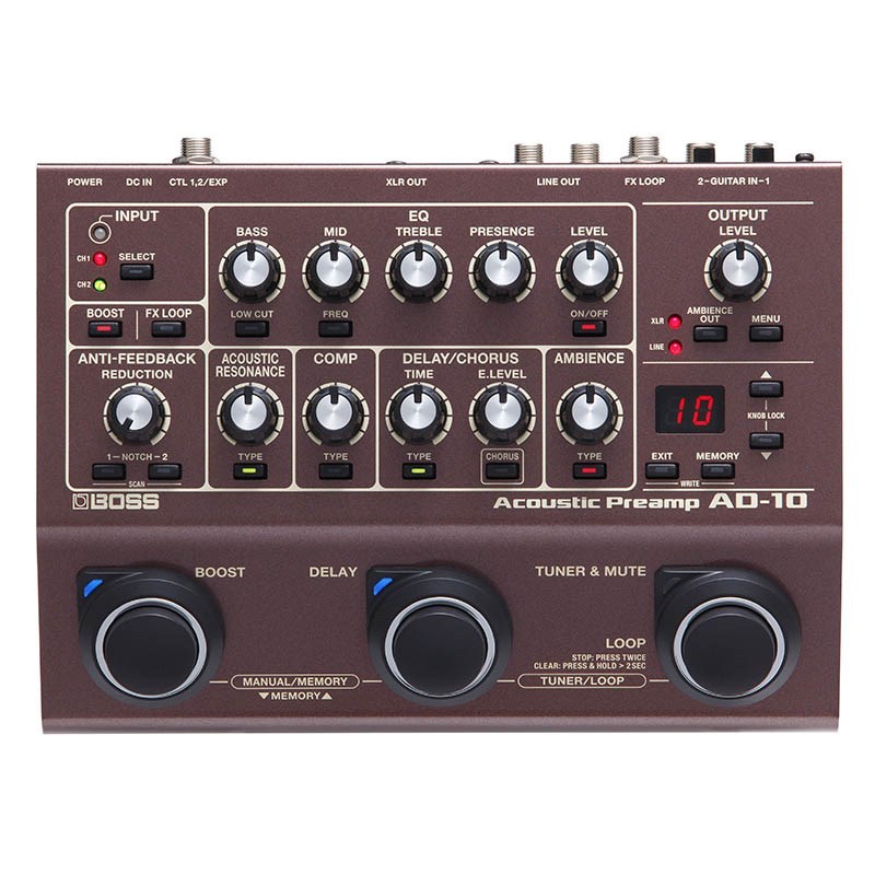 BOSS AD-10 [Acoustic Preamp]（新品）【楽器検索デジマート】