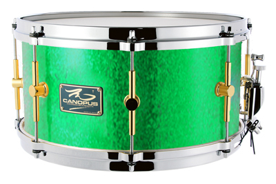 The Maple 8x14 Snare Drum Green Spkl-