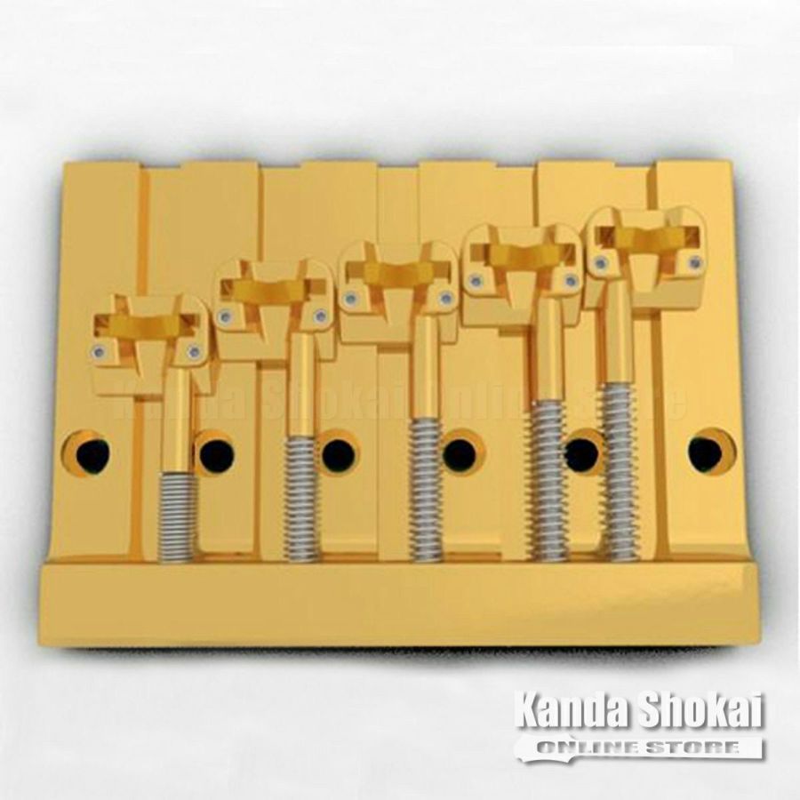 HIPSHOT Bass Bridge 5 String KickAss, Gold（新品/送料無料）【楽器検索デジマート】