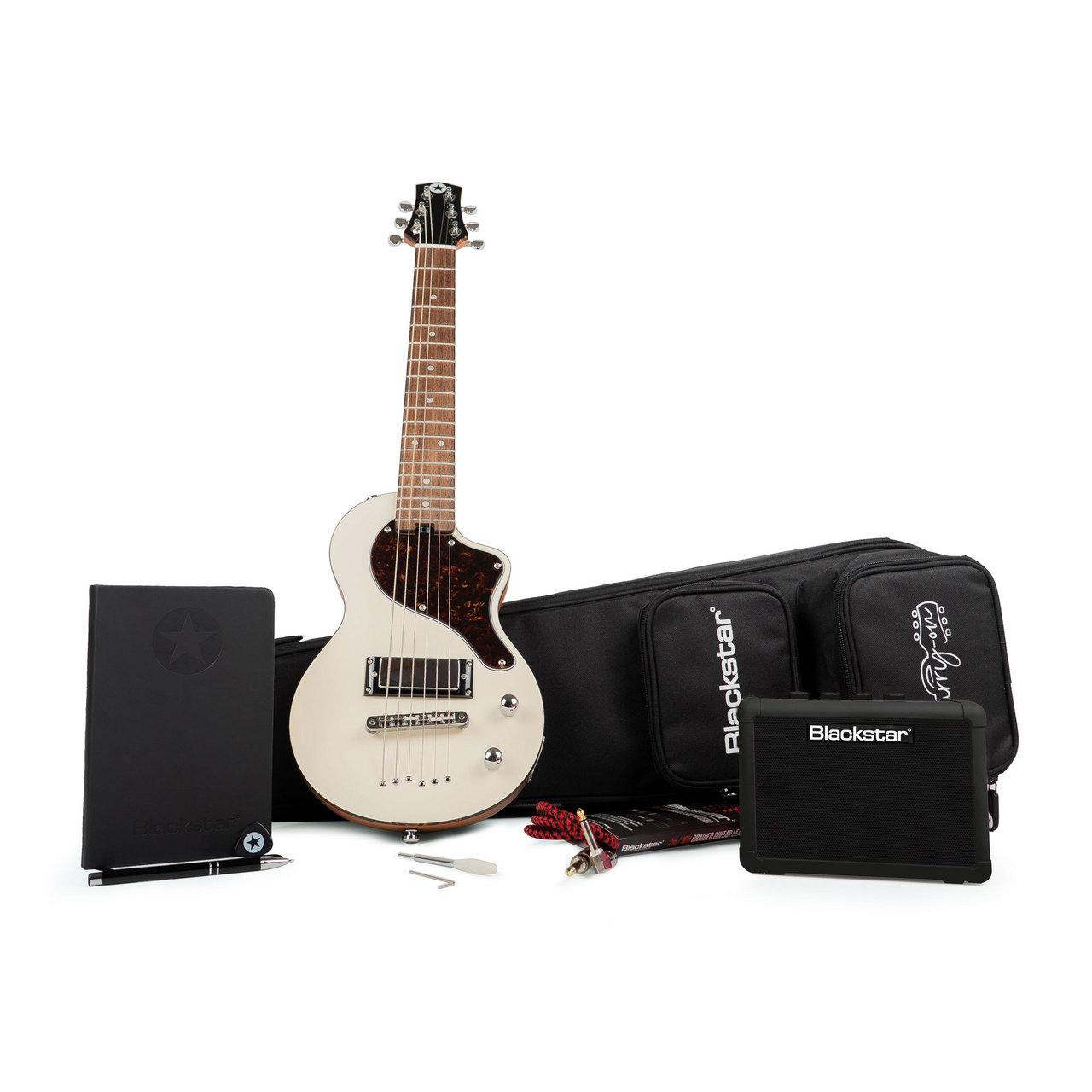 Blackstar Carry-On Travel Guitar Deluxe Pack  White【アウトレット特価】（新品特価/送料無料）【楽器検索デジマート】