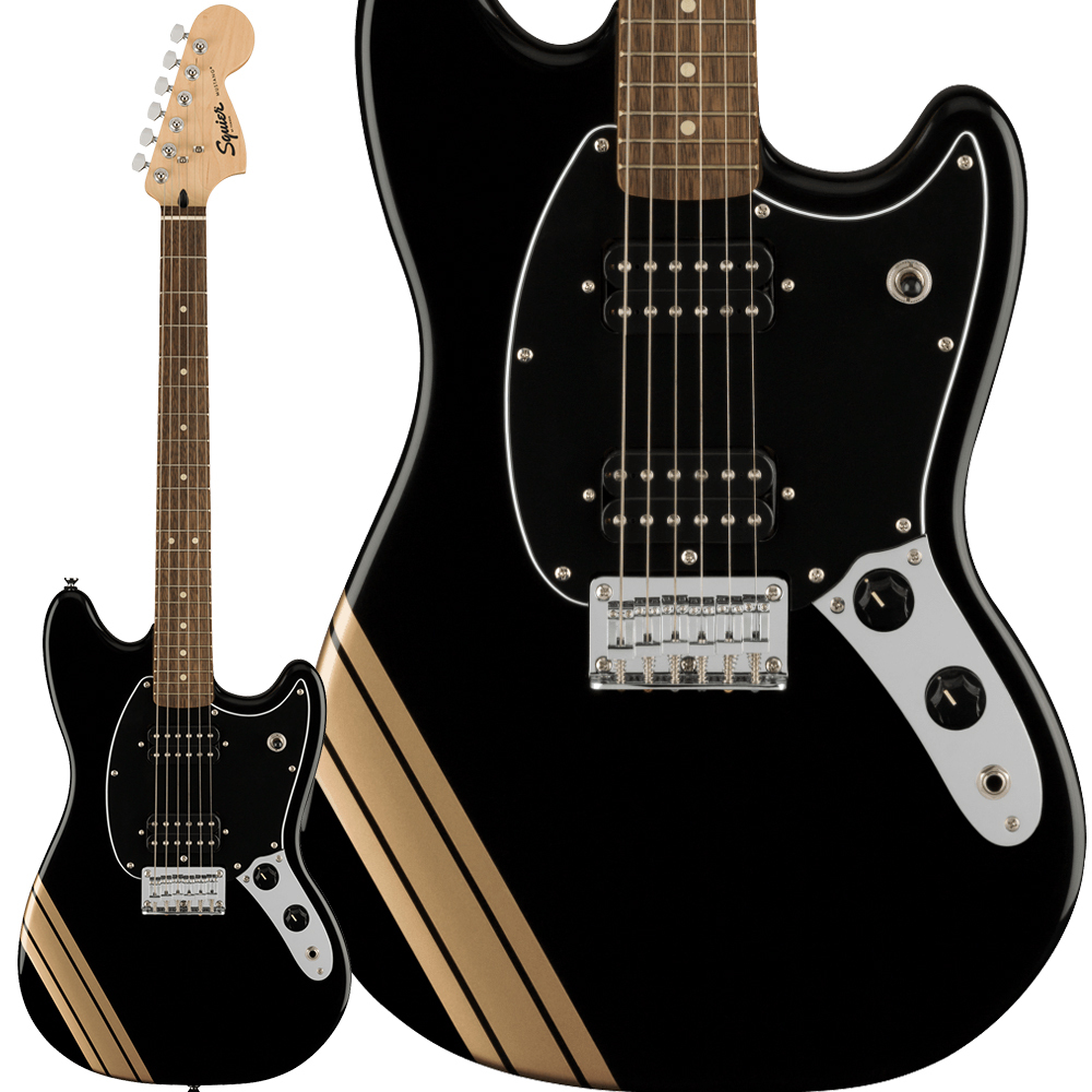 Squier by Fender FSR Bullet Competition Mustang HH Black with