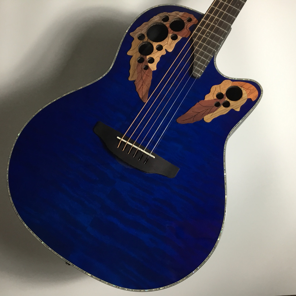 Ovation CE44P 8TQ Blue Transparent Quilt Mid Depth エレアコギター ...