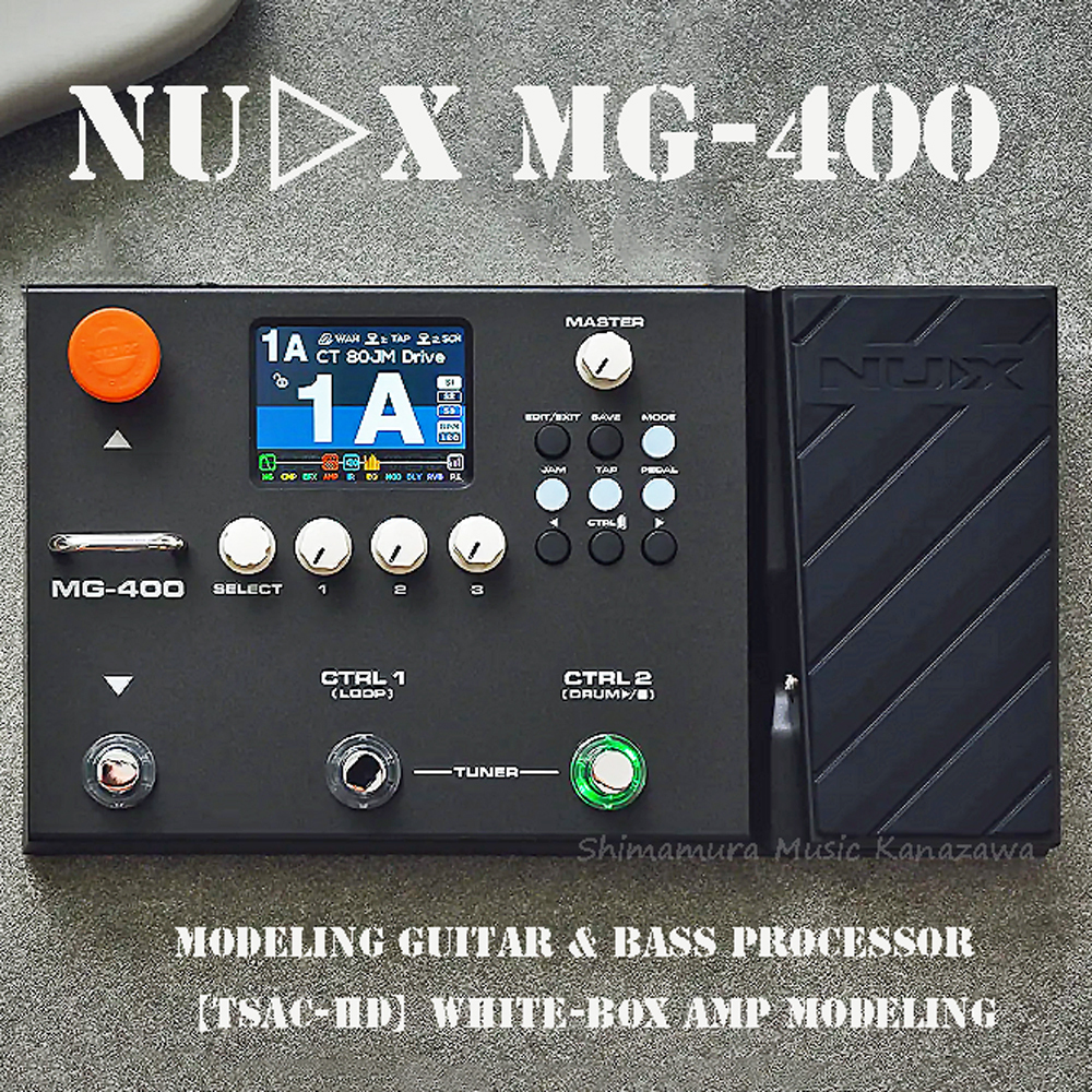 nux MG-400 Modeling Guitar & Bass Processor 【展示B級品｜送料無料