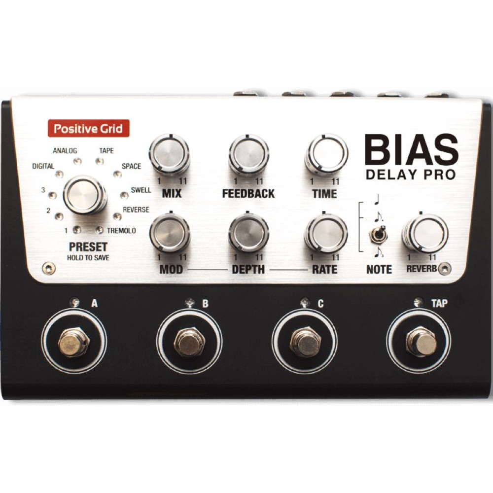 Positive Grid BIAS Delay Tone Match Delay Pedal 4 Button ギター