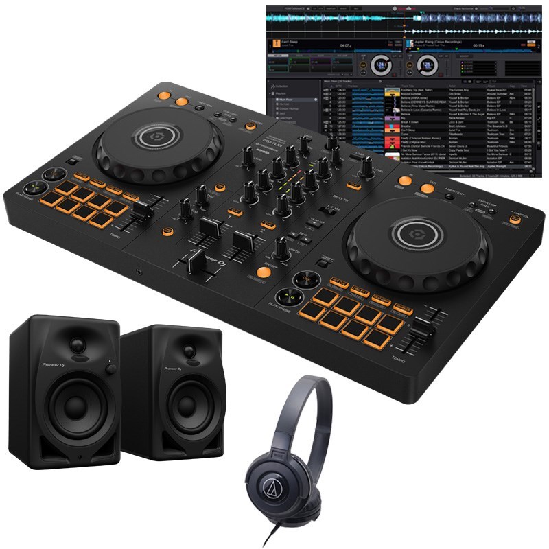 Pioneer Dj 【DDJ-400後継モデル】DDJ-FLX4 + ヘッドホン + DM-40D