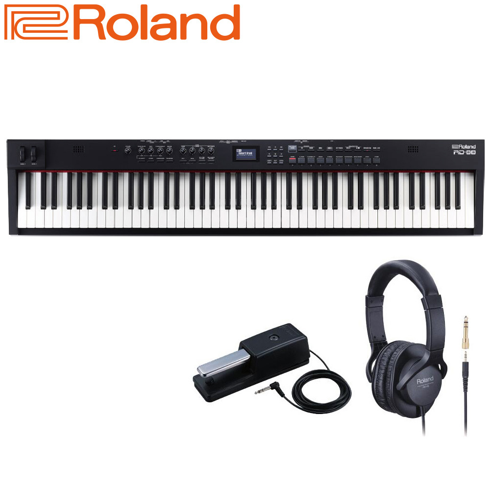 Roland RD-88 シンプルセット 【ダンパーペダル/ヘッドホン】（新品