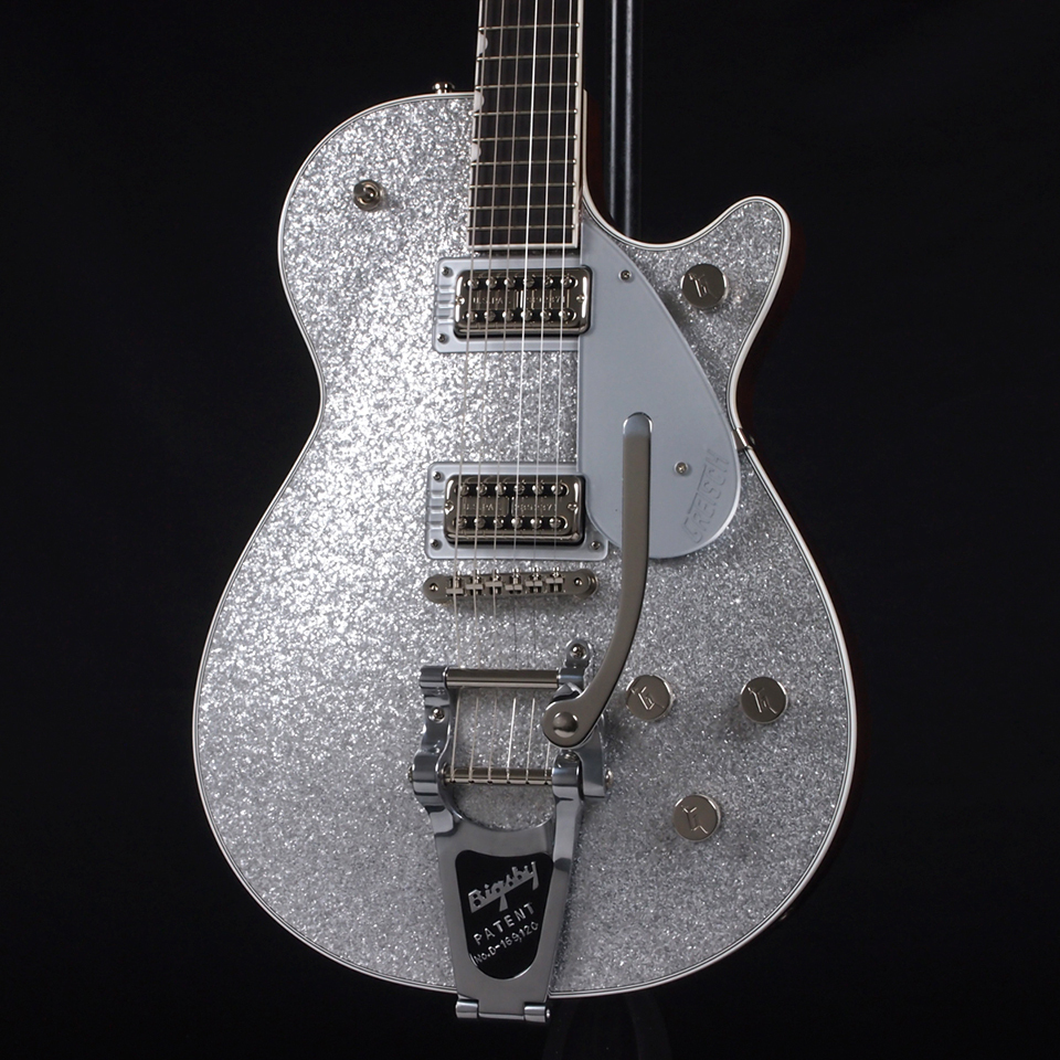 Gretsch G6129T Players Edition Jet FT with Bigsby Silver Sparkle ...