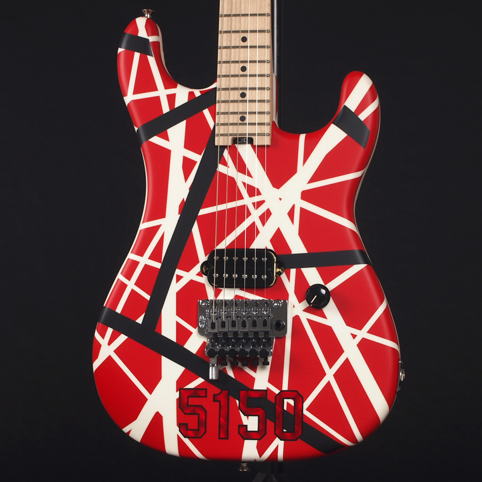EVH Striped Series 5150 Maple Fingerboard ~Red with Black and