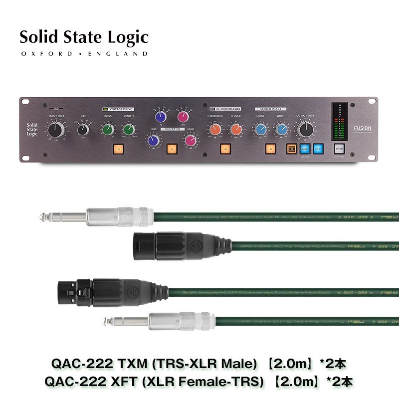 Solid State Logic(SSL) Fusion+Oyaide QAC-222高品位ケーブル４本