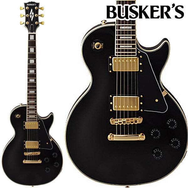 BUSKER'S BLC300 BK レスポールカスタム 軽量 エレキギター ブラック 