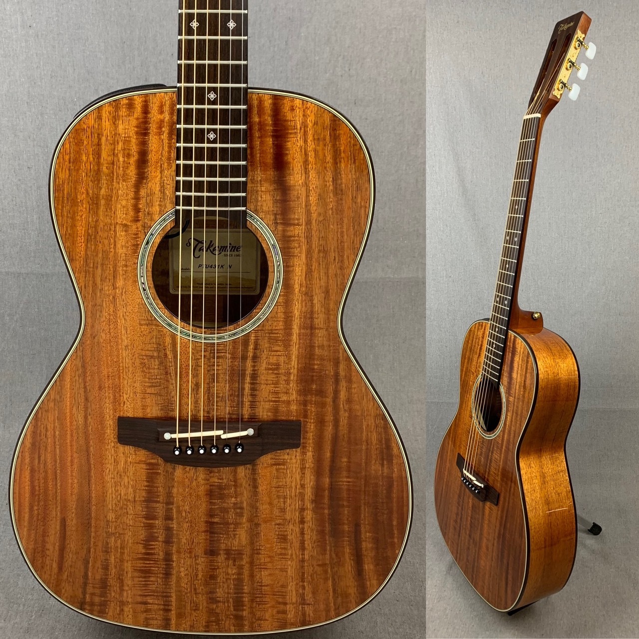 ダークブラウン 茶色 Takamine PTU431K N タカミネエレアコ 純正ケース