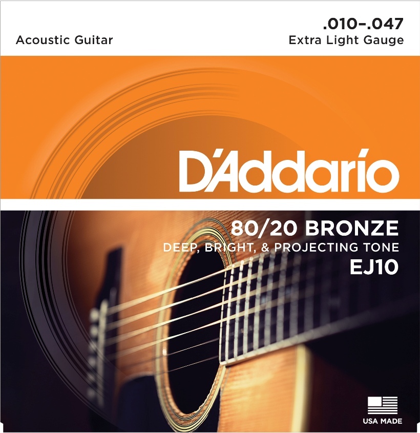 DADDARIO 80/20 Bronze EJ10 Extra Light 10-47 アコースティックギター弦 【名古屋栄店】（新品）【楽器検索デジマート】