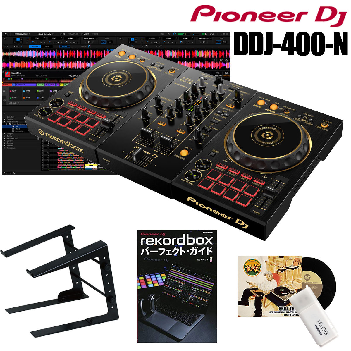 Pioneer Dj DDJ-400-N+LAPTOP STANDセット【渋谷店】（新品/送料無料