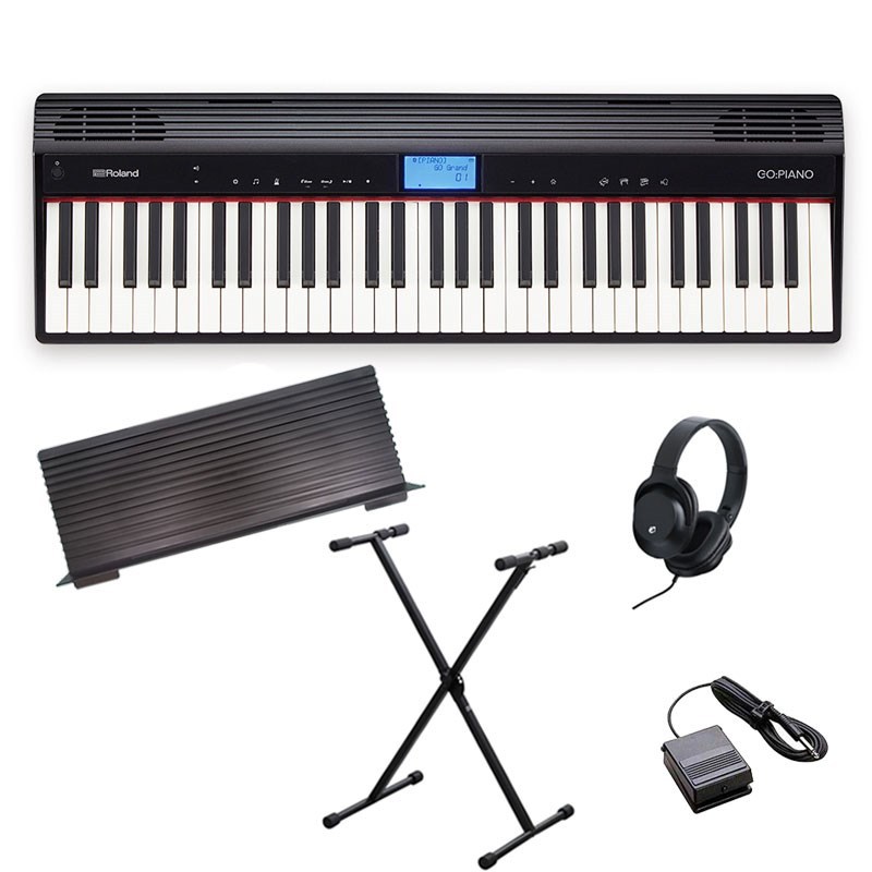 Roland GO:PIANO Entry Keyboard (GO-61P)+X型スタンド&汎用ヘッドホン