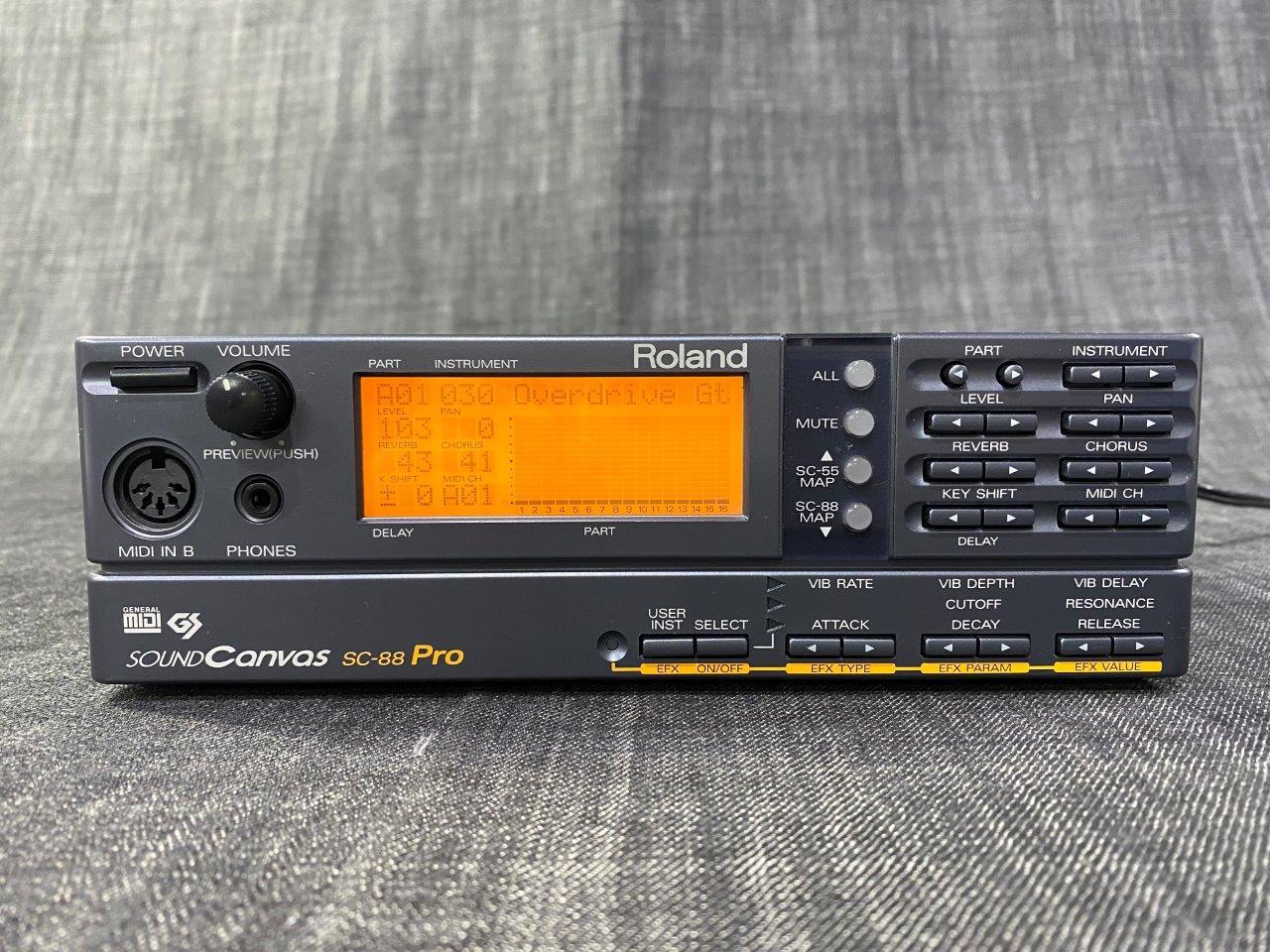 【正規品得価】Roland　ローランド　ミュージ郎　SC-88　Pro　DTM-88PRW レトロ 希少品 音源モジュール