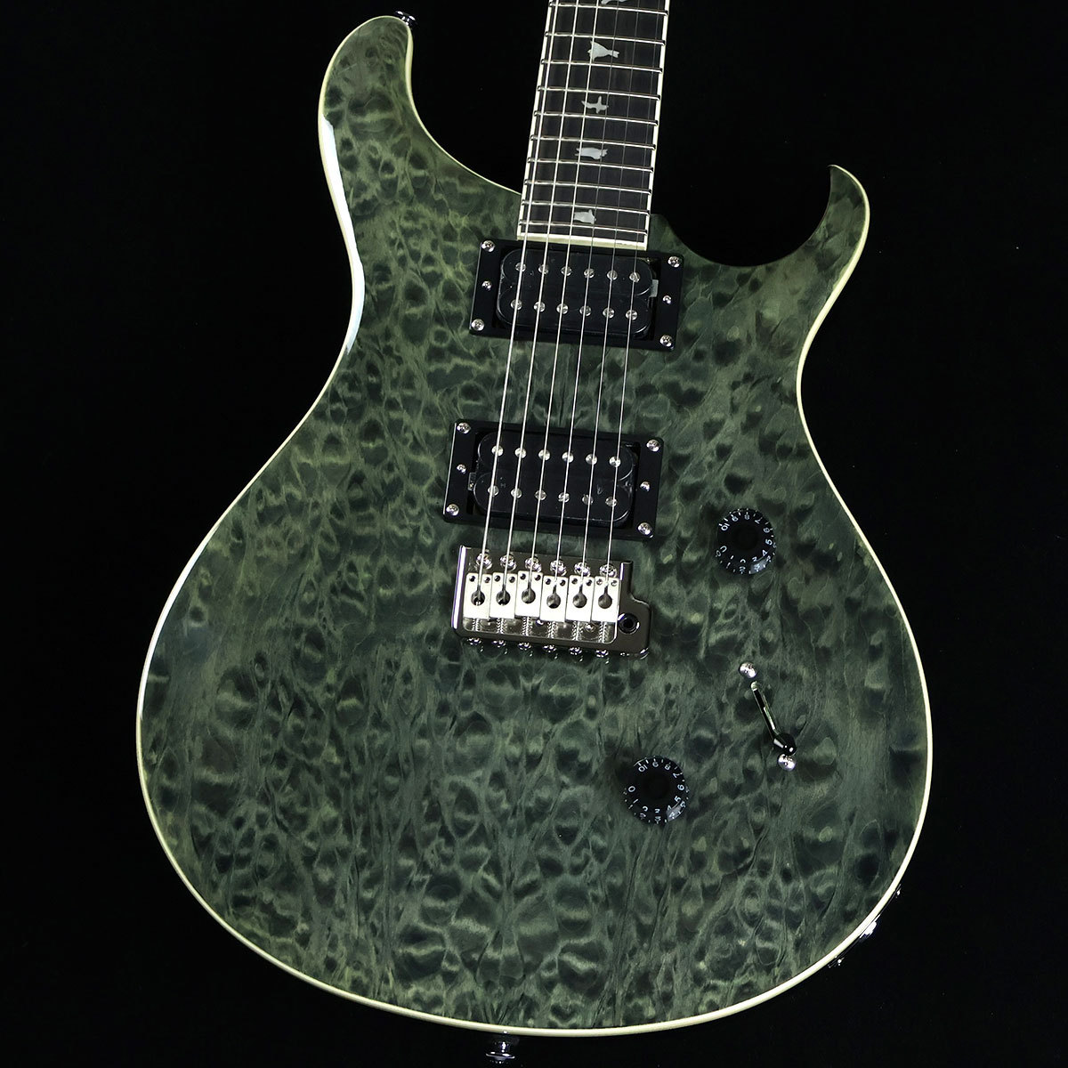 PRS SE Custom 24 Grey Black Q キルテッドメイプル - ギター