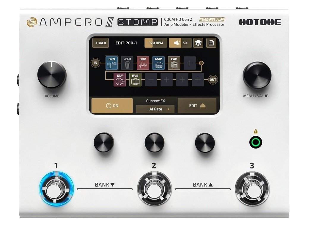 HOTONE AMPERO II STOMマルチエフェクター 付属品全て有り-