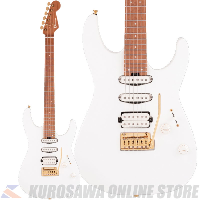 Charvel Pro-Mod DK24 HSS 2PT CM Caramelized Maple Snow White