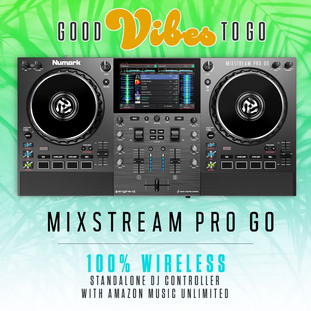 Numark Mixstream Pro Go DJコントローラー 充電式バッテリー内蔵 入荷
