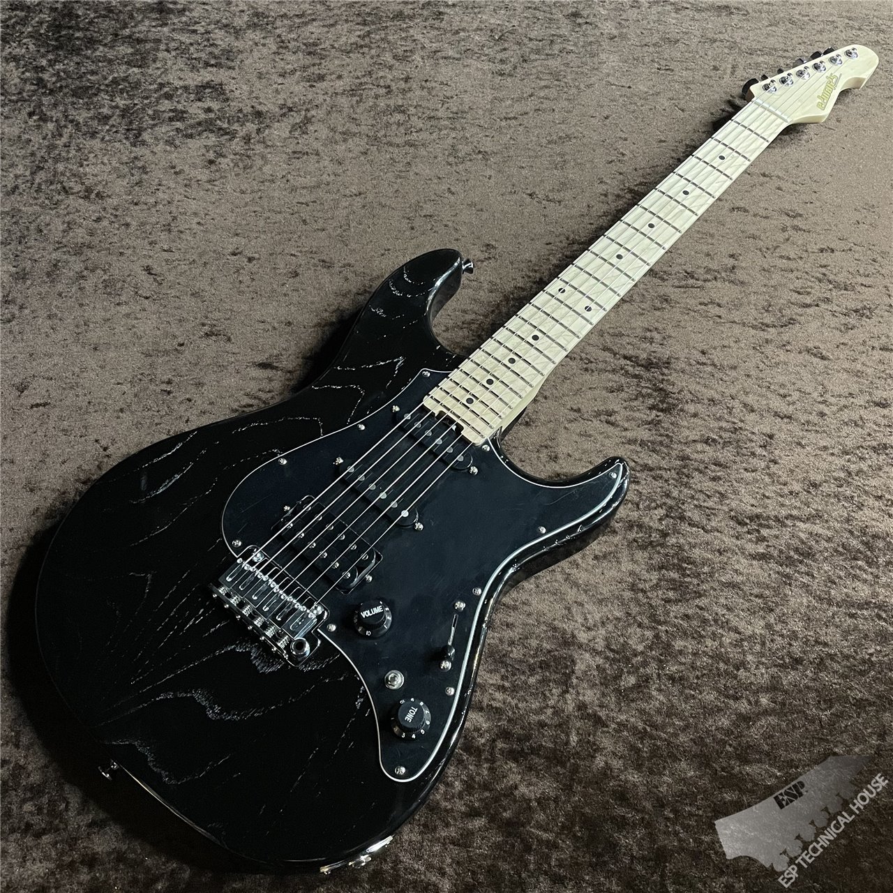 Begin掲載 ESP EDWARDS E-SNAPPER-AS/M Solid Black エレキギター ...