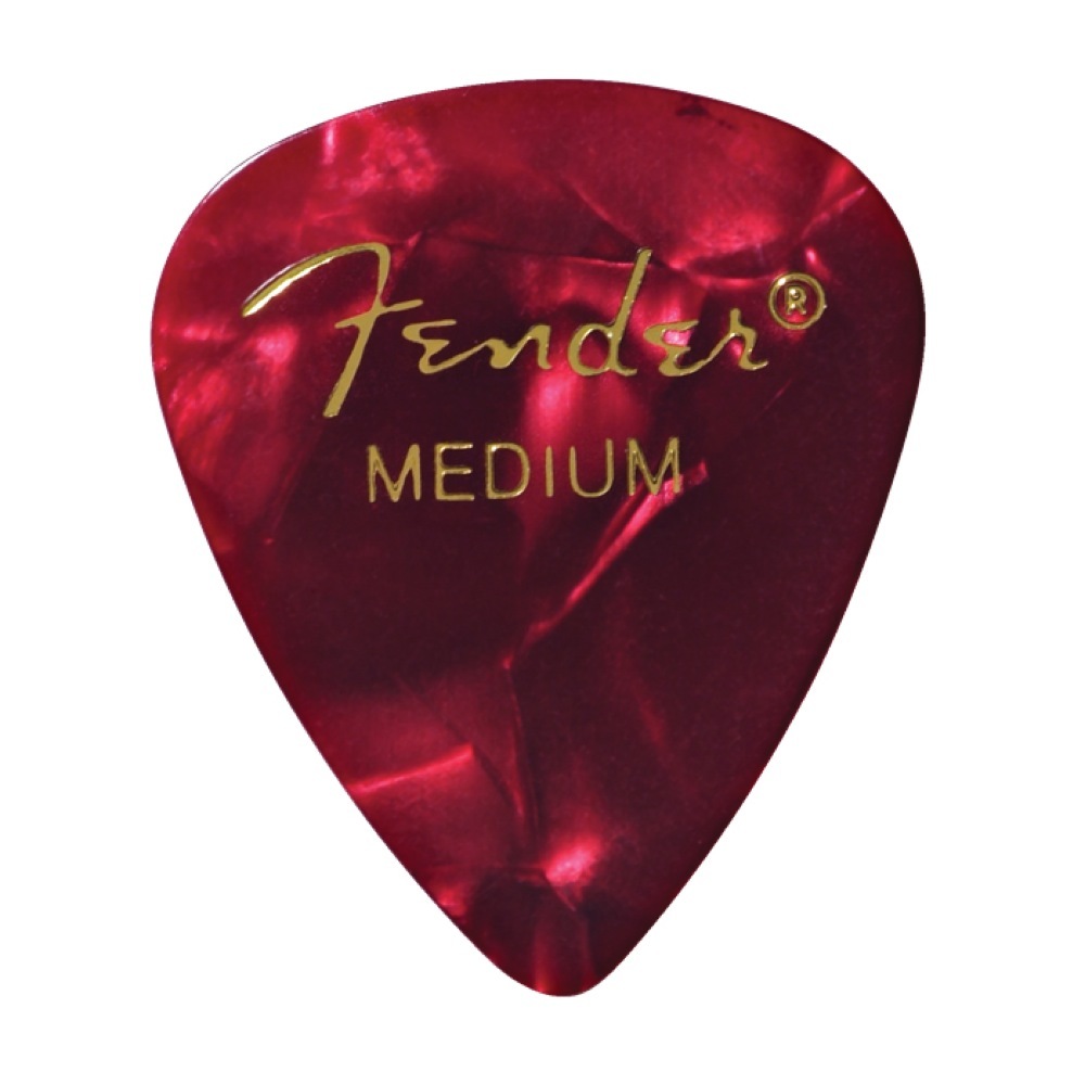 Fender 351 Shape Red Moto Medium ギターピック 12枚入り（新品/送料無料）【楽器検索デジマート】