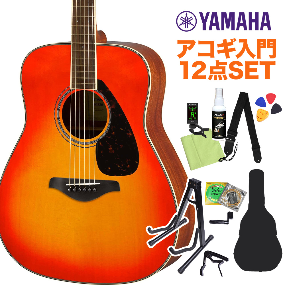YAMAHA FG820 AB アコースティックギター初心者12点セット