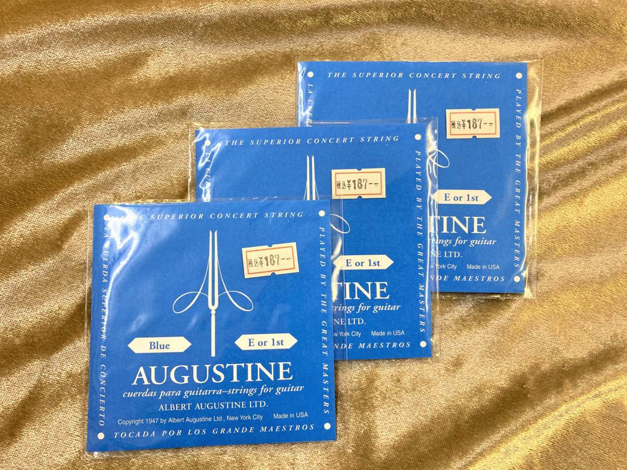 AUGUSTINE Classic Guitar String 1st BLUE 1弦×3本セット クラシック