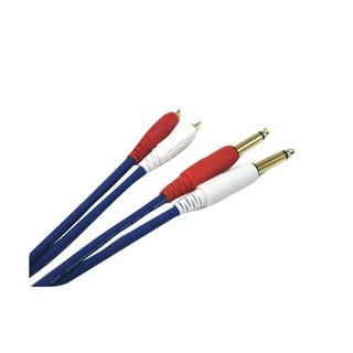 EXFORM COLOR TWIN CABLE 2RP-1M (RCA-PHONE 1ペア) 1.0ｍ (BLUE)