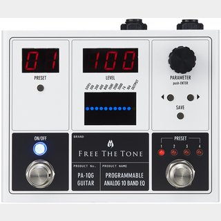 Free The Tone PA-1QG(エレキギター用) PROGRAMMABLE ANALOG 10 BAND EQ デジタルイコライザー【Webショップ限定】