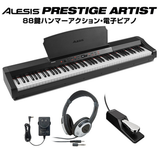 ALESIS Prestige Artist 88鍵盤 ハンマーアクション 電子ピアノ ヘッドホンセット