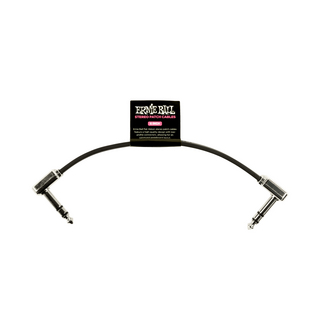 ERNIE BALL アーニーボール P06408 6" Single Flat Ribbon Stereo Patch Cable - Black パッチケーブル