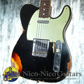 Fender Custom Shop2022 1960 Custom Telecaster Heavy Relic (Aged Black on Chocolate 3Tone Sunburst)