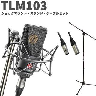 NEUMANN TLM 103 mt studio set スタンド・ケーブルセット ブラック コンデンサーマイク アコギ 管楽器にオススメ！