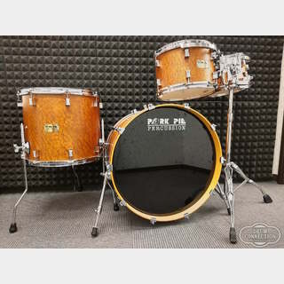PORK PIE"USA custom" Sepele w/ Natural Stain 4pcs drum kit