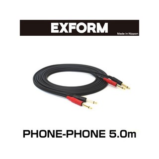 EXFORM STUDIO TWIN CABLE 2PP-5M-BLK (PHONE-PHONE 1ペア) 5.0m