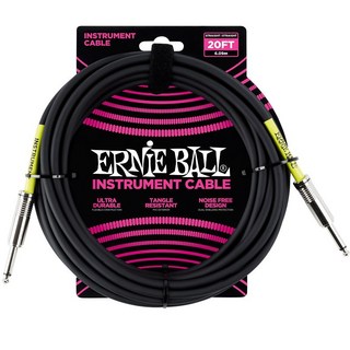 ERNIE BALL Classic Instrument Cable 20ft S/S Black [#6046]