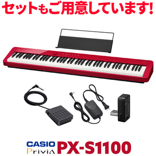 Casio PX-S1100 RD レッド 電子ピアノ 88鍵盤 【PX-S1000後継品】