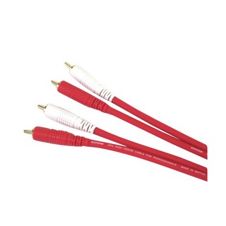 EXFORM COLOR TWIN CABLE 2RR-1M (RCA-RCA 1ペア) 1.0m (RED)