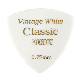 PICKBOYGP-04W/075 Vintage Classic White 0.75mm ギターピック×50枚